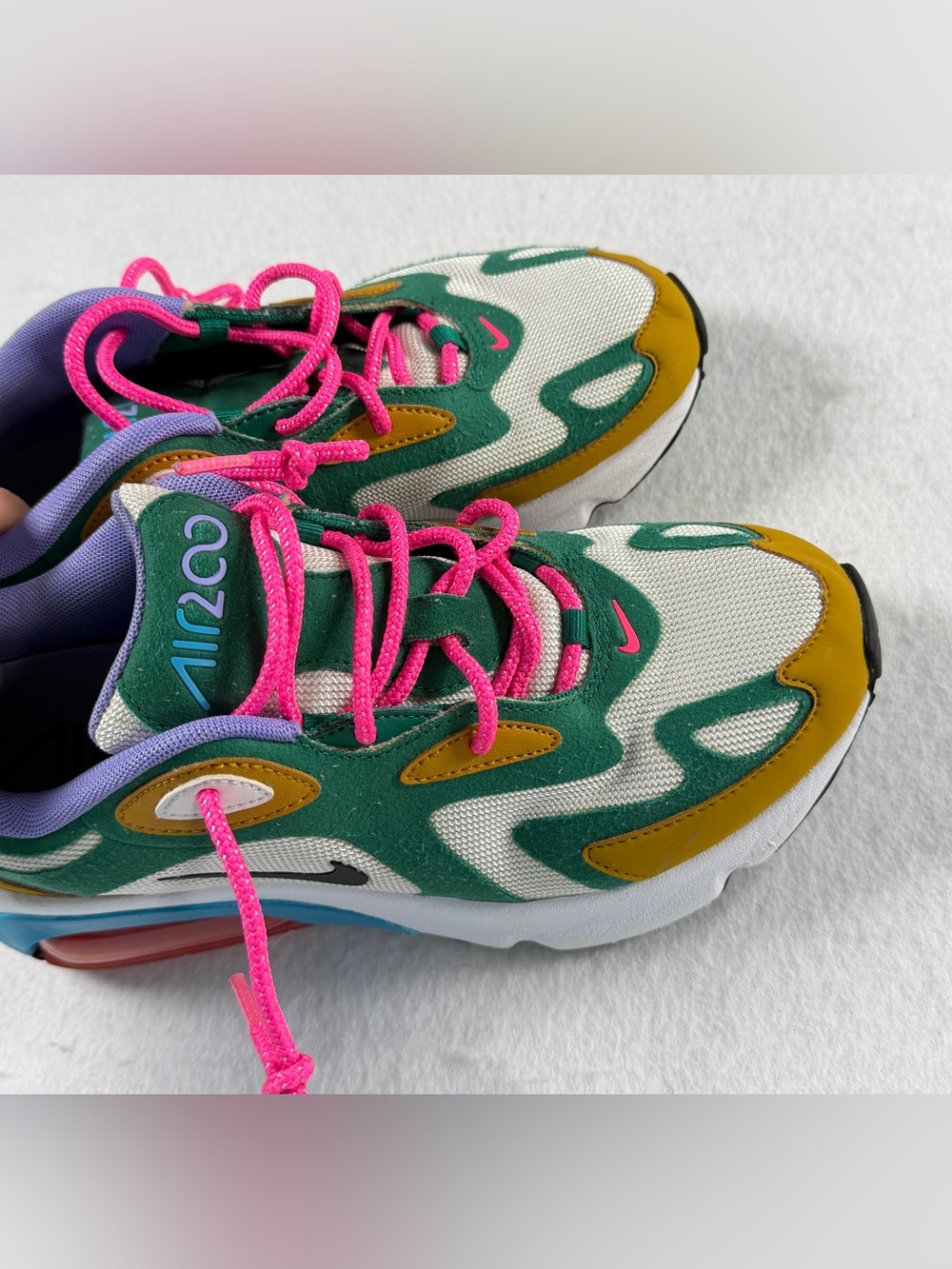 Nike Air Max 200 Mystic Green White Gold Pink Sneakers Women’s 7.5 - Picture 7 of 9